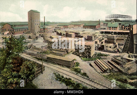 Fore River Ship Yard. Quincy Point. 1910 Stock Photo