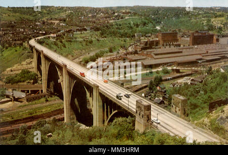 Westinghouse Bridge. Pittsburgh. 1960 Stock Photo