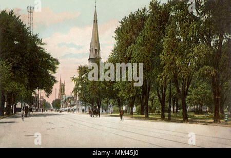 Woodward Ave looking North. Detroit. 1909 Stock Photo