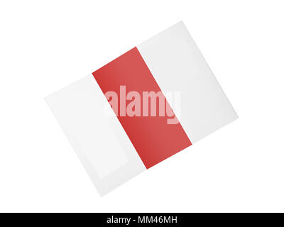 Leaflet isolated on white background Stock Photo