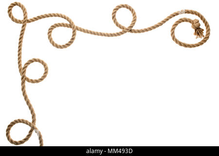 wavy rope with knot  Stock Photo