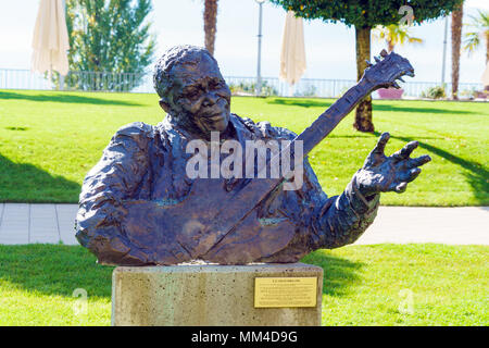 Montreux, Switzerland - October 18, 2017: Monument of musician B.B.King on the Jazz Alley Stock Photo