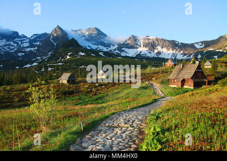 Early morning in Gasienicowa Valley, Spring, Tatra Mountains, Poland Stock Photo