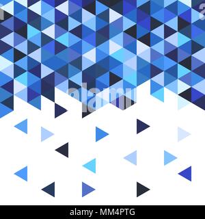 Geometric mosaic pattern from blue triangle Stock Vector