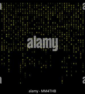binary digits falling background, abstract 0,1 wallpaper Stock Vector