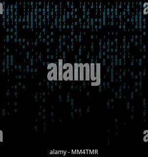 binary digits falling background, abstract 0,1 wallpaper Stock Vector