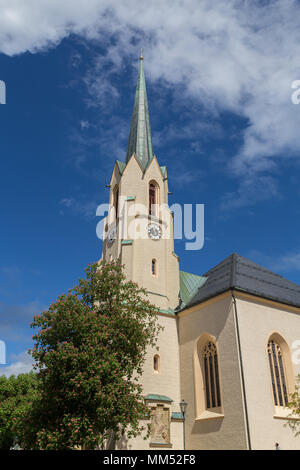 Historic church in Garmisch-Partenkirchen Bavaria Germany. Stock Photo