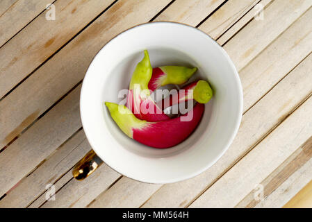 Vegetable Humming Bird Sesban Agasta (Sesbania grandiflora Desv. in science name or Dok Kae in Thai) Stock Photo