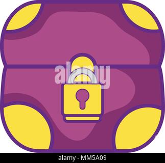 graphic chest videogame object design Stock Vector