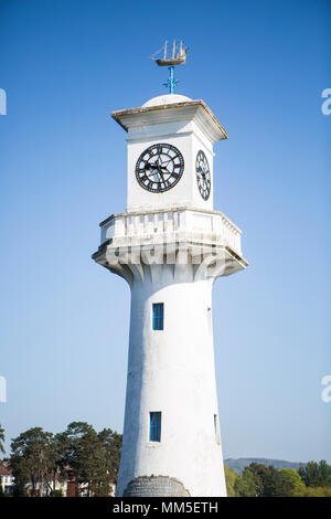 The iconic clock tower in Roath park, the best park in Wales. Stock Photo