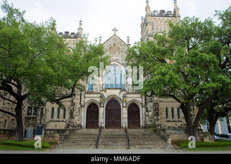 San Antonio, Texas - April 18, 2018: First Presbyterian Church built in 1909 located very close to the Alamo in San Antonio. Stock Photo