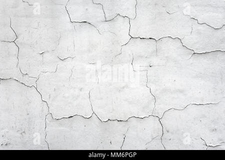 background of cracked white wall Stock Photo