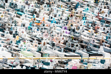 A cemetery in Yabucoa, Puerto Rico. Stock Photo