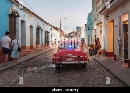Street scene at Trinidad old town, Cuba Stock Photo