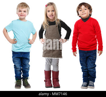 Child kid little boy blond hair full body portrait isolated on a white  background Stock Photo - Alamy
