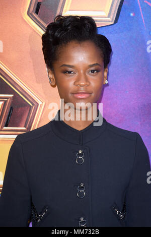 AVENGERS: INFINTY WAR UK fan event at BBC White City. London  Featuring: LETITIA WRIGHT Where: London, United Kingdom When: 08 Apr 2018 Credit: Jonathan Hordle/WENN.com Stock Photo