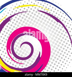 Minimal background design. Vector colorful template with spiral shape. Stock Vector
