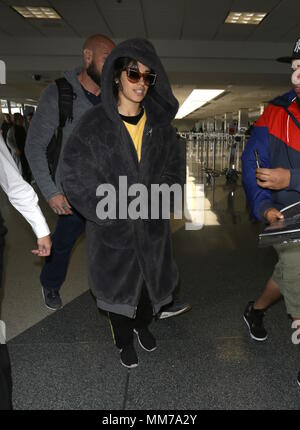 Camila Cabello at LAX airport in Los Angeles, United States.  Featuring: Camila Cabello Where: Lax, California, United States When: 08 Apr 2018 Credit: WENN.com Stock Photo