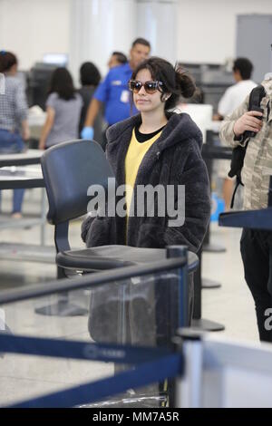 Camila Cabello at LAX airport in Los Angeles, United States.  Featuring: Camila Cabello Where: Lax, California, United States When: 08 Apr 2018 Credit: WENN.com Stock Photo