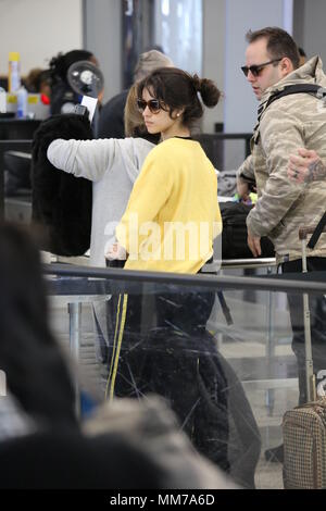 Camila Cabello at LAX airport in Los Angeles, United States.  Featuring: Camila Cabello Where: Lax, California, United States When: 08 Apr 2018 Credit: WENN.com Stock Photo