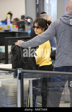 Camila Cabello at LAX airport in Los Angeles, United States.  Featuring: Camila Cabello Where: Lax, California, United States When: 08 Apr 2018 Credit: WENN.com Stock Photo