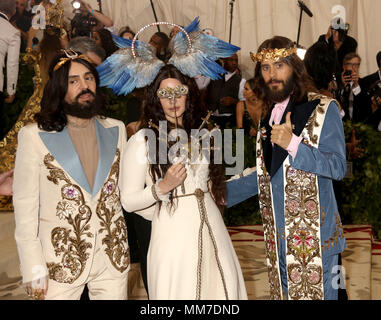 Alessandro Michele Lana Del Rey and Jared Leto walking on the