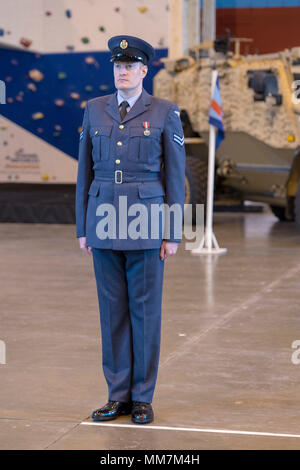 Honington, UK. 10th May 2018. RAF Honington Preperations for the wedding of HRH Prince Henry of Wales and Ms. Meghan Markle Credit: Jason Marsh/Alamy Live News Stock Photo