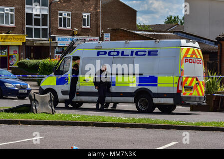 Slough, United Kingdom. 10th May 2018. A murder investigation has been ...