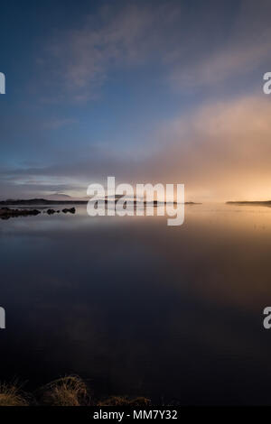 Sunrise over Loch Ba, Rannoch Moor, Scotland Stock Photo