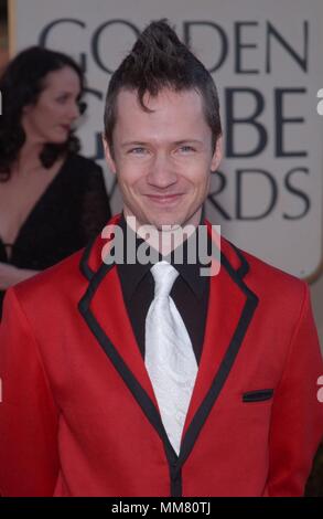 John Cameron Mitchell (HEDWIG AND THE ANGRY INCH) nominated for Best Performance by an Actor in a Motion Picture-Musical or Comedy arrives at the 2002 GOLDEN GLOBE AWARDS at the Beverly Hills Hilton in Beverly Hills, CA, Sunday, January 20, 2002. MitchellJohnCameron03.jpgMitchellJohnCameron03 Red Carpet Event, Vertical, USA, Film Industry, Celebrities,  Photography, Bestof, Arts Culture and Entertainment, Topix Celebrities fashion /  Vertical, Best of, Event in Hollywood Life - California,  Red Carpet and backstage, USA, Film Industry, Celebrities,  movie celebrities, TV celebrities, Music cel Stock Photo
