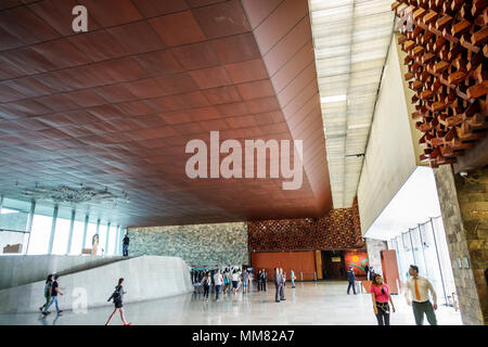 Mexico City,Polanco,Hispanic,immigrant immigrants,Mexican,Museo Nacional de Antropologia National Museum of Anthropology,interior inside,entrance hall Stock Photo