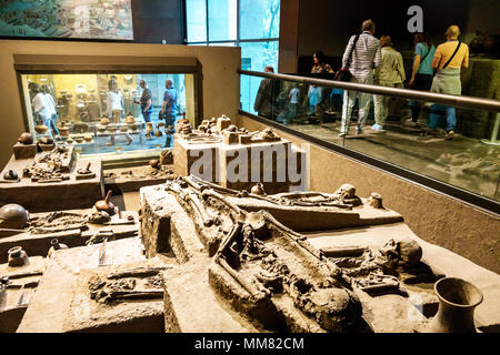 Mexico City,Polanco,Hispanic ethnic Museo Nacional de Antropologia National Museum of Anthropology,interior inside,exhibit exhibition collection reund Stock Photo