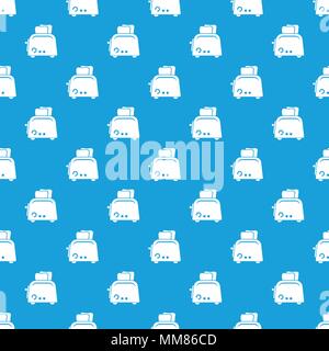 Toaster pattern vector seamless blue Stock Vector