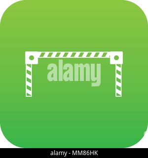 Barrier icon digital green Stock Vector