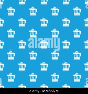 Juicer pattern vector seamless blue Stock Vector