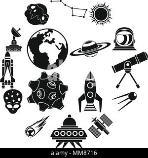 Alien icons set, simple style Stock Vector Image & Art - Alamy
