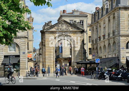 Ancient city gate Porte Dijeaux in Bordeaux Stock Photo