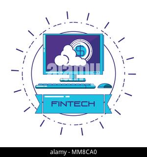 financial technology set icons vector illustration design Stock Vector