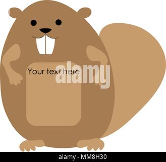 joyful beaver for the logo beaver logo Stock Vector