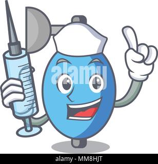 Nurse ambu bag character cartoon Stock Vector