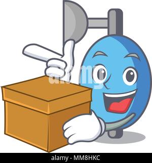 With box ambu bag character cartoon Stock Vector