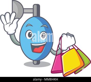 Shopping ambu bag character cartoon Stock Vector