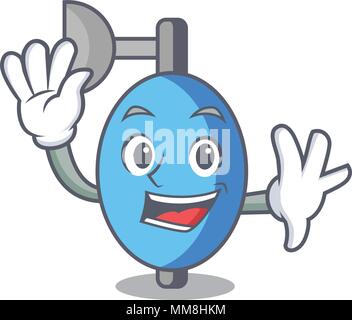 Waving ambu bag character cartoon Stock Vector