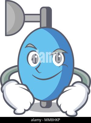 Smirking ambu bag character cartoon Stock Vector