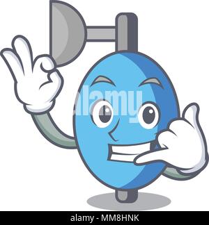 Call me ambu bag mascot cartoon Stock Vector