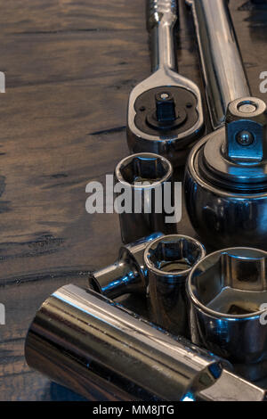 car tools on a desk Stock Photo