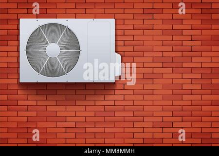 Split air conditioner house system box Stock Vector