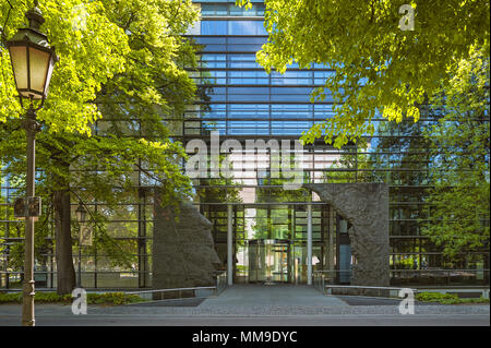Max Planck Society, Entrance to the General Administration, Munich, Upper Bavaria, Bavaria, Germany Stock Photo