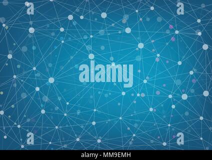 Futuristic network shape. Polygonal space low poly blue background. Stock Vector