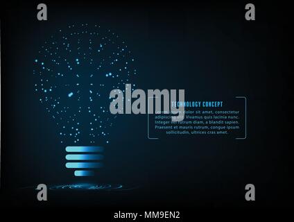 Bulb as idea of creative technology. concept of big ideas inspiration, invention,thinking. Stock Vector